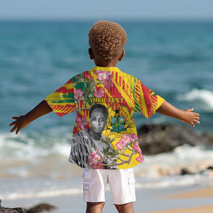 Personalized Ghana Kwame Nkrumah Memorial Day Kid Hawaiian Shirt Mausoleum Impala Lily - African Pride