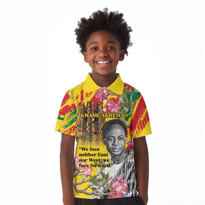 Personalized Ghana Kwame Nkrumah Memorial Day Kid Polo Shirt Mausoleum Impala Lily - African Pride
