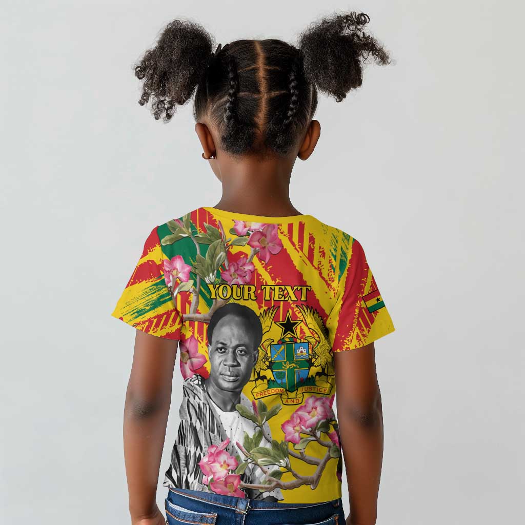 Personalized Ghana Kwame Nkrumah Memorial Day Kid T shirt Mausoleum Impala Lily - African Pride
