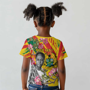Personalized Ghana Kwame Nkrumah Memorial Day Kid T shirt Mausoleum Impala Lily - African Pride