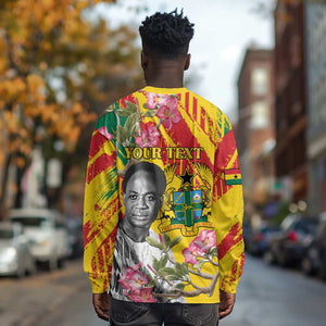 Personalized Ghana Kwame Nkrumah Memorial Day Long Sleeve Shirt Mausoleum Impala Lily - African Pride