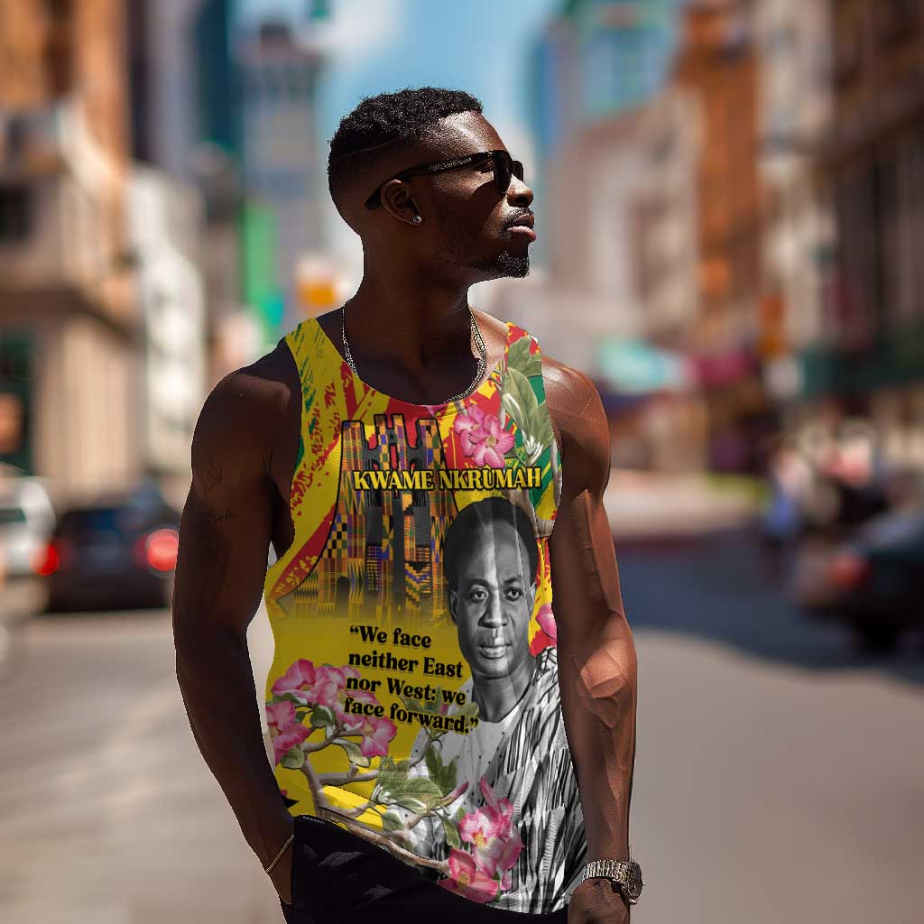 Personalized Ghana Kwame Nkrumah Memorial Day Men Tank Top Mausoleum Impala Lily - African Pride