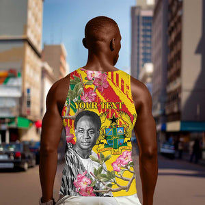 Personalized Ghana Kwame Nkrumah Memorial Day Men Tank Top Mausoleum Impala Lily - African Pride