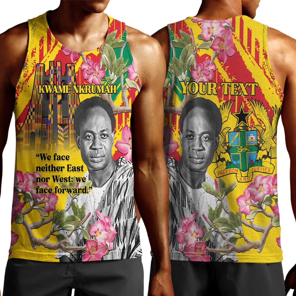 Personalized Ghana Kwame Nkrumah Memorial Day Men Tank Top Mausoleum Impala Lily - African Pride