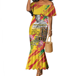 Personalized Ghana Kwame Nkrumah Memorial Day Mermaid Dress Mausoleum Impala Lily - African Pride