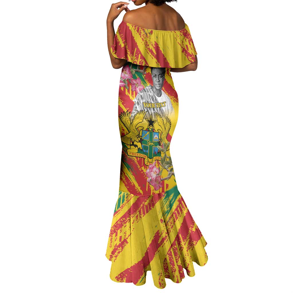 Personalized Ghana Kwame Nkrumah Memorial Day Mermaid Dress Mausoleum Impala Lily - African Pride