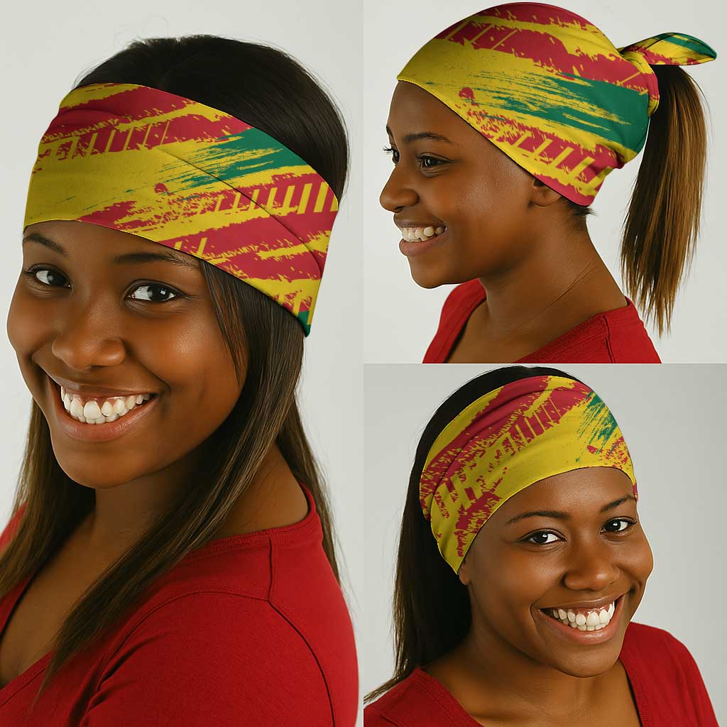 Ghana Kwame Nkrumah Memorial Day Neck Gaiter Mausoleum Impala Lily - African Pride