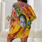 Personalized Ghana Kwame Nkrumah Memorial Day Off Shoulder Short Dress Mausoleum Impala Lily - African Pride