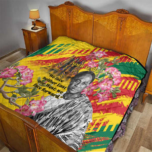 Personalized Ghana Kwame Nkrumah Memorial Day Quilt Mausoleum Impala Lily - African Pride
