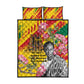 Personalized Ghana Kwame Nkrumah Memorial Day Quilt Bed Set Mausoleum Impala Lily - African Pride