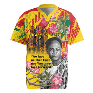 Personalized Ghana Kwame Nkrumah Memorial Day Rugby Jersey Mausoleum Impala Lily - African Pride