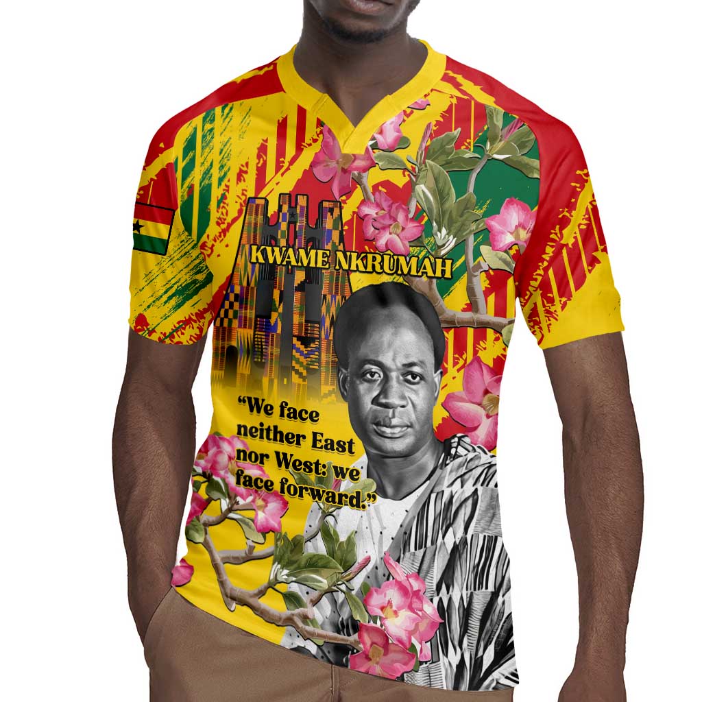 Personalized Ghana Kwame Nkrumah Memorial Day Rugby Jersey Mausoleum Impala Lily - African Pride