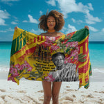 Personalized Ghana Kwame Nkrumah Memorial Day Sarong Mausoleum Impala Lily - African Pride