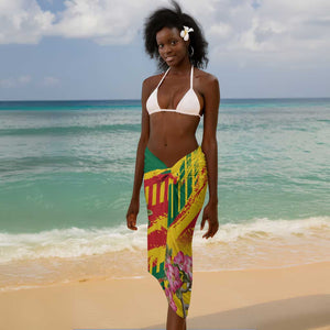 Personalized Ghana Kwame Nkrumah Memorial Day Sarong Mausoleum Impala Lily - African Pride