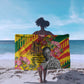 Personalized Ghana Kwame Nkrumah Memorial Day Sarong Mausoleum Impala Lily - African Pride
