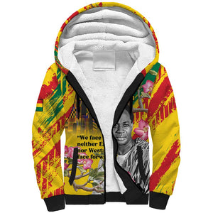 Personalized Ghana Kwame Nkrumah Memorial Day Sherpa Hoodie Mausoleum Impala Lily - African Pride