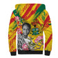 Personalized Ghana Kwame Nkrumah Memorial Day Sherpa Hoodie Mausoleum Impala Lily - African Pride
