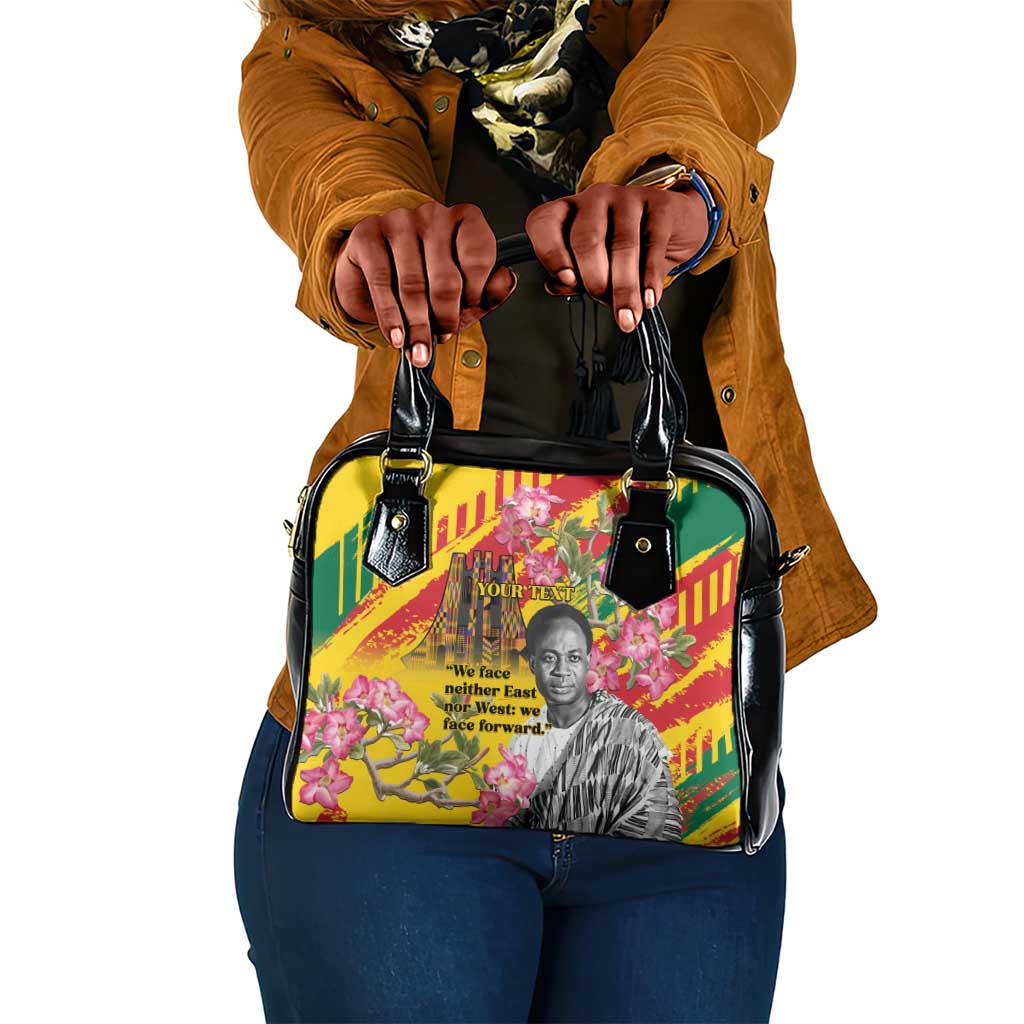 Personalized Ghana Kwame Nkrumah Memorial Day Shoulder Handbag Mausoleum Impala Lily - African Pride