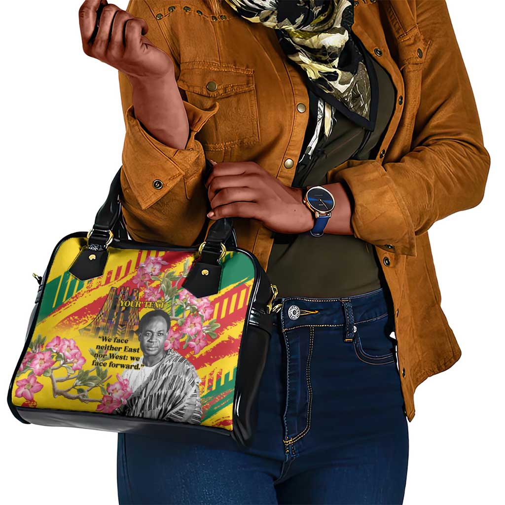 Personalized Ghana Kwame Nkrumah Memorial Day Shoulder Handbag Mausoleum Impala Lily - African Pride