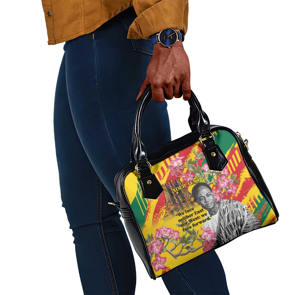 Personalized Ghana Kwame Nkrumah Memorial Day Shoulder Handbag Mausoleum Impala Lily - African Pride