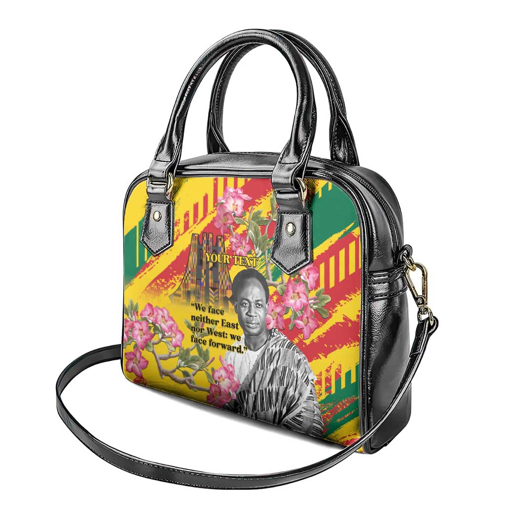 Personalized Ghana Kwame Nkrumah Memorial Day Shoulder Handbag Mausoleum Impala Lily - African Pride