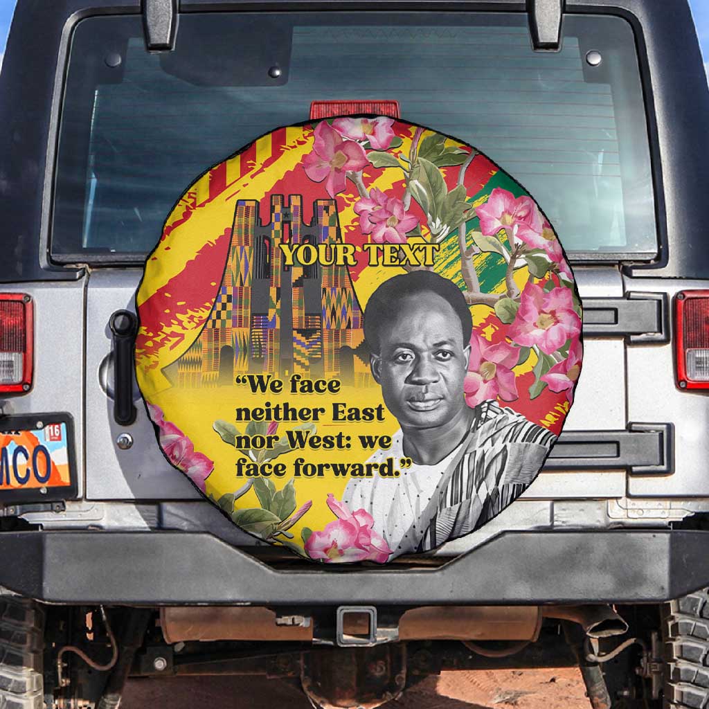 Personalized Ghana Kwame Nkrumah Memorial Day Spare Tire Cover Mausoleum Impala Lily - African Pride