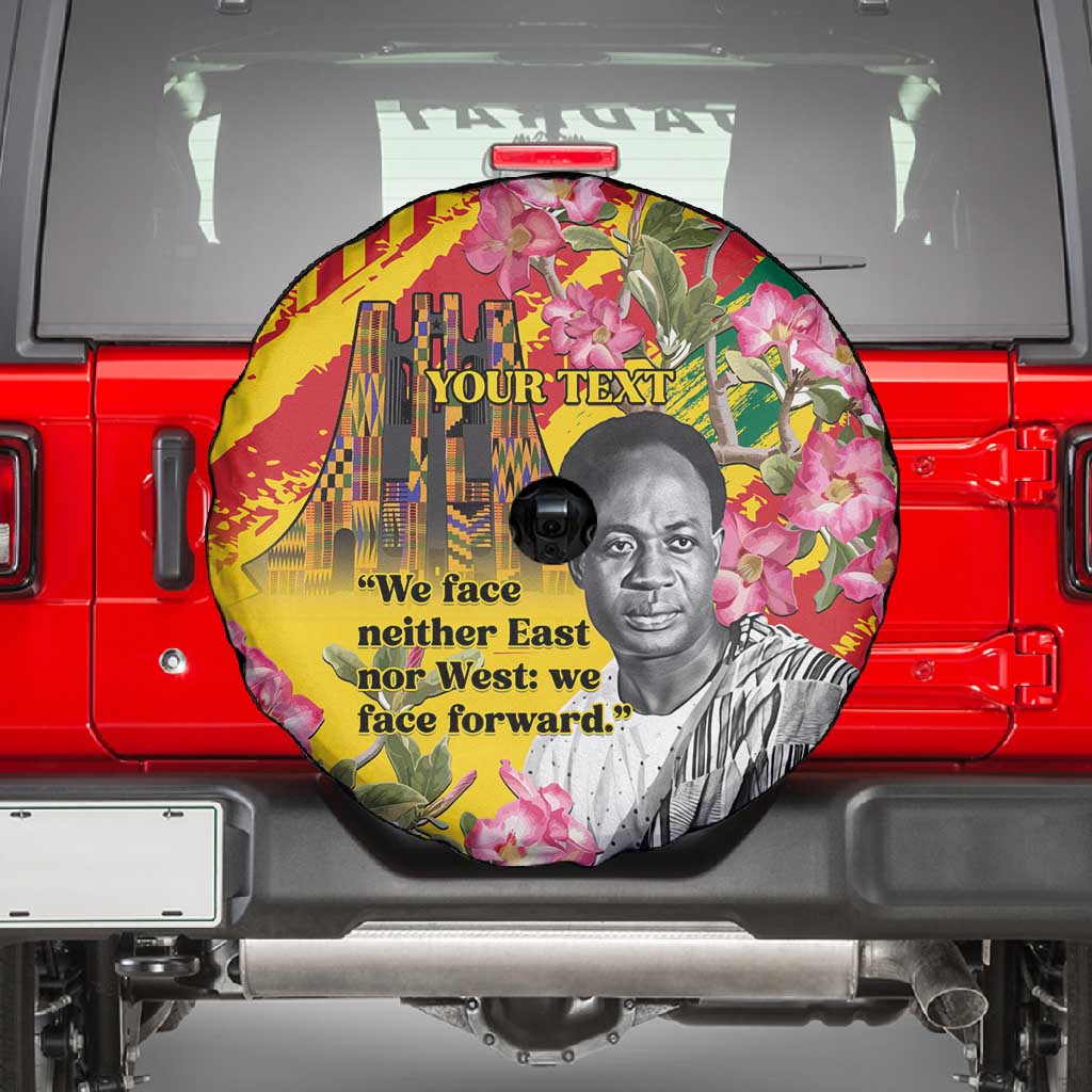 Personalized Ghana Kwame Nkrumah Memorial Day Spare Tire Cover Mausoleum Impala Lily - African Pride