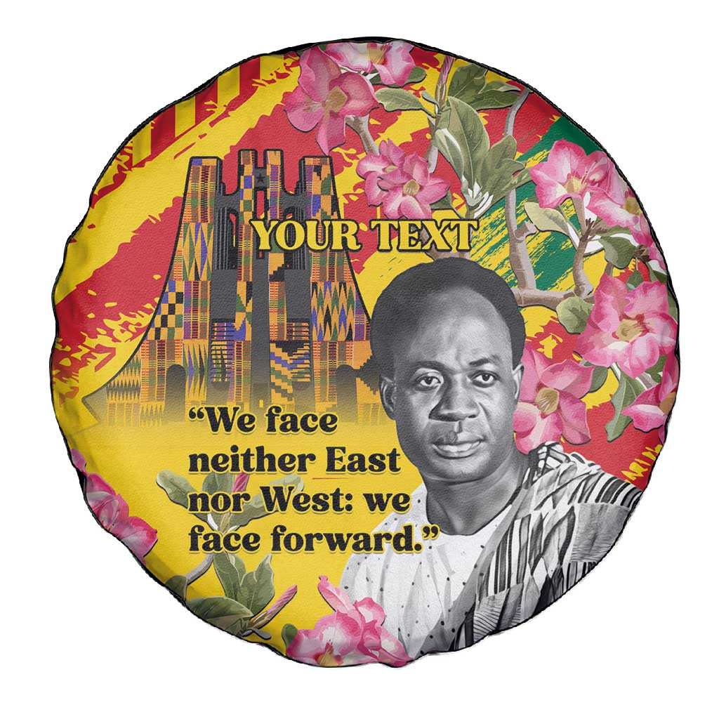 Personalized Ghana Kwame Nkrumah Memorial Day Spare Tire Cover Mausoleum Impala Lily - African Pride