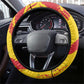 Ghana Kwame Nkrumah Memorial Day Steering Wheel Cover Mausoleum Impala Lily - African Pride
