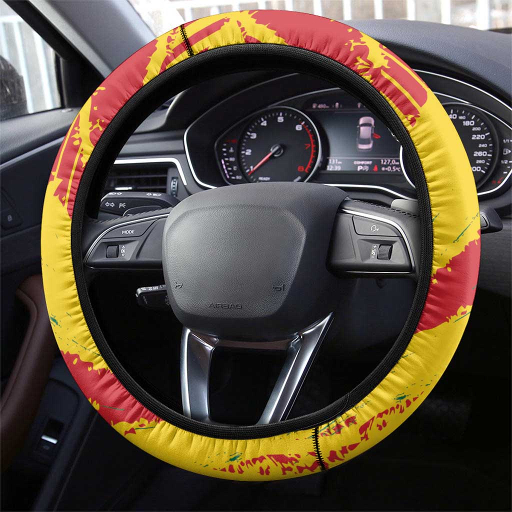 Ghana Kwame Nkrumah Memorial Day Steering Wheel Cover Mausoleum Impala Lily - African Pride