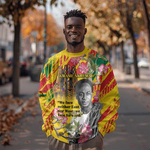 Personalized Ghana Kwame Nkrumah Memorial Day Sweatshirt Mausoleum Impala Lily - African Pride