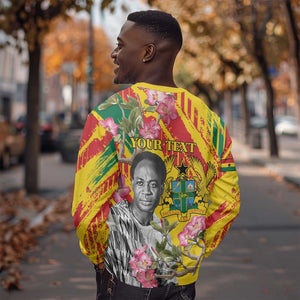 Personalized Ghana Kwame Nkrumah Memorial Day Sweatshirt Mausoleum Impala Lily - African Pride