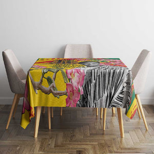 Personalized Ghana Kwame Nkrumah Memorial Day Tablecloth Mausoleum Impala Lily - African Pride