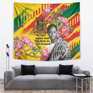 Personalized Ghana Kwame Nkrumah Memorial Day Tapestry Mausoleum Impala Lily - African Pride