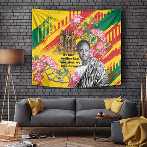 Personalized Ghana Kwame Nkrumah Memorial Day Tapestry Mausoleum Impala Lily - African Pride