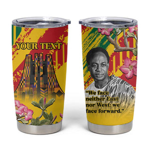 Personalized Ghana Kwame Nkrumah Memorial Day Tumbler Cup Mausoleum Impala Lily - African Pride