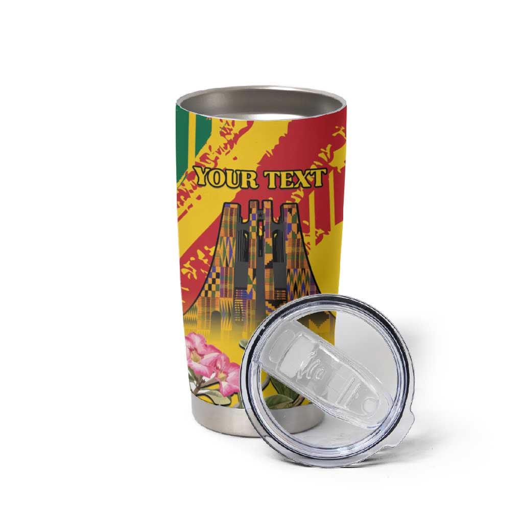 Personalized Ghana Kwame Nkrumah Memorial Day Tumbler Cup Mausoleum Impala Lily - African Pride