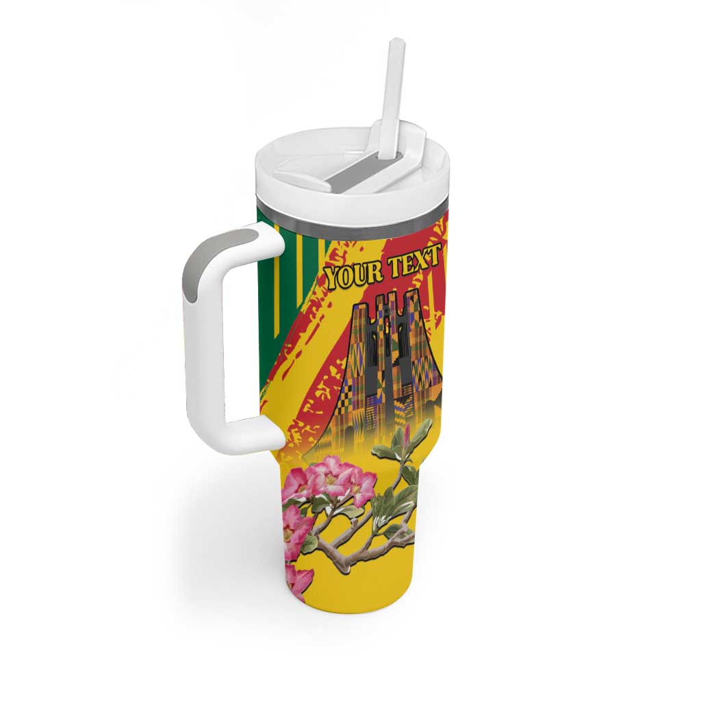 Personalized Ghana Kwame Nkrumah Memorial Day Tumbler With Handle Mausoleum Impala Lily - African Pride