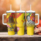 Personalized Ghana Kwame Nkrumah Memorial Day Tumbler With Handle Mausoleum Impala Lily - African Pride