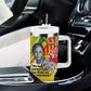 Personalized Ghana Kwame Nkrumah Memorial Day Tumbler With Handle Mausoleum Impala Lily - African Pride