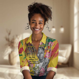 Personalized Ghana Kwame Nkrumah Memorial Day Women Casual Shirt Mausoleum Impala Lily - African Pride