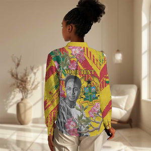 Personalized Ghana Kwame Nkrumah Memorial Day Women Casual Shirt Mausoleum Impala Lily - African Pride