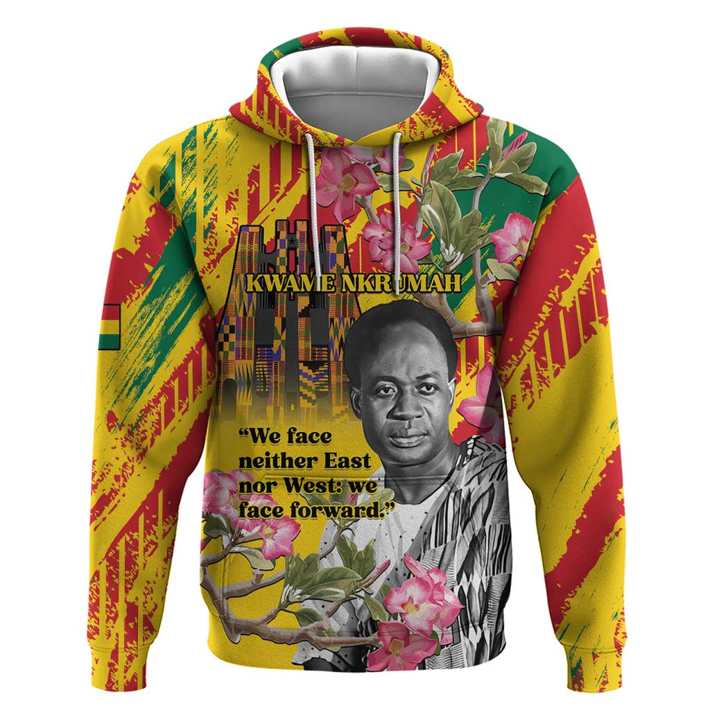 Personalized Ghana Kwame Nkrumah Memorial Day Zip Hoodie Mausoleum Impala Lily - African Pride
