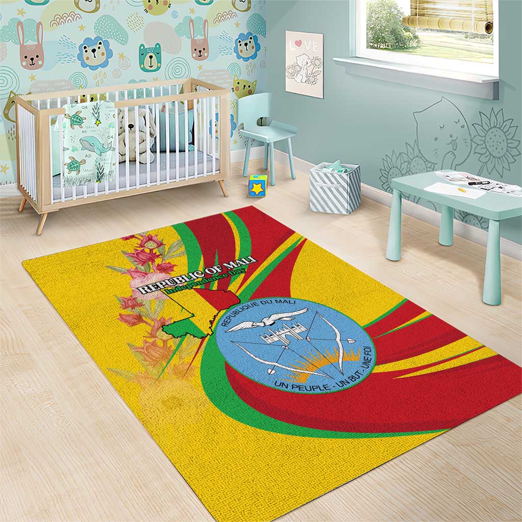 Afro Mali Area Rug Happy 65th Anniversary Independence - African Pride