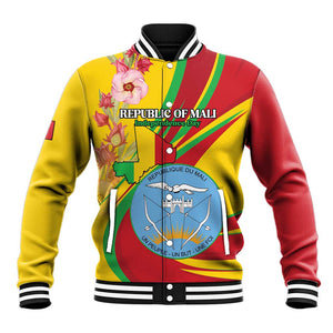 Personalized Afro Mali Baseball Jacket Happy 65th Anniversary Independence - African Pride