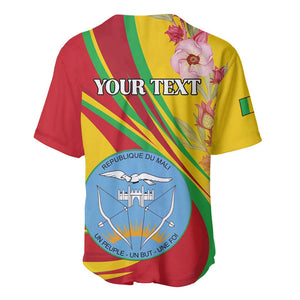 Personalized Afro Mali Baseball Jersey Happy 65th Anniversary Independence - African Pride