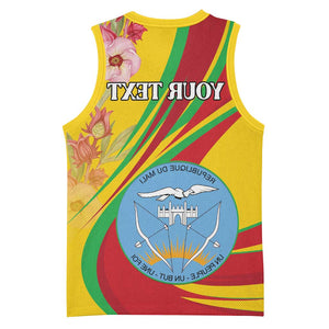 Personalized Afro Mali Basketball Jersey Happy 65th Anniversary Independence - African Pride