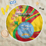 Afro Mali Beach Blanket Happy 65th Anniversary Independence - African Pride
