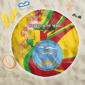 Afro Mali Beach Blanket Happy 65th Anniversary Independence - African Pride