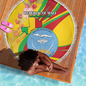 Afro Mali Beach Blanket Happy 65th Anniversary Independence - African Pride